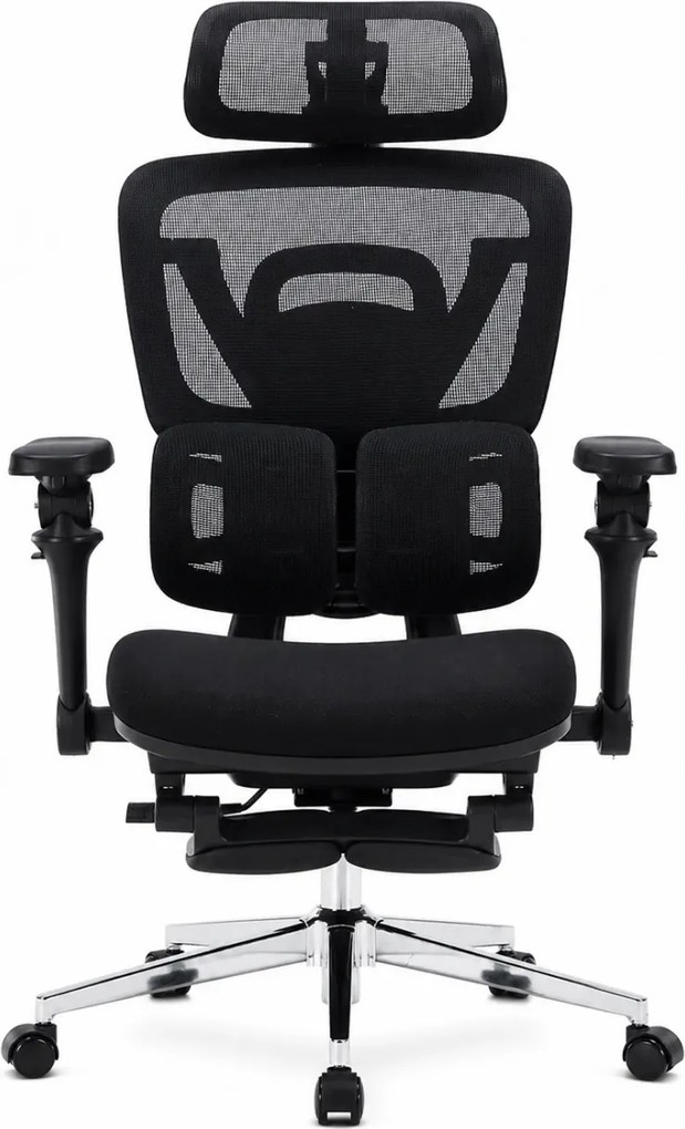 AERONIX SG630 FOAM SEAT Black – Scaun ergonomic premium FOAM SEAT, Cotiere 7D, Suport Lombar Dublu, Șezut Translație, Mecanism multifunctional inclinare/blocare, Suport pentru picioare