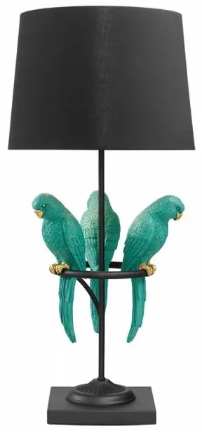 Veioza, Lampa de masa Wildlife Papagal 75cm, turcoaz