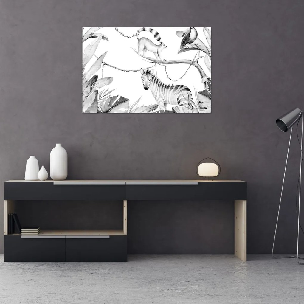 Tablou - Acuarelă Jungla (90x60 cm)
