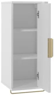 Set mobilier baie Mekona I (Alb mat + Marmură Alb + auriu) (cu sifon). 1103869