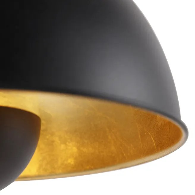 Lampă de masă retro neagră cu auriu - Magnax