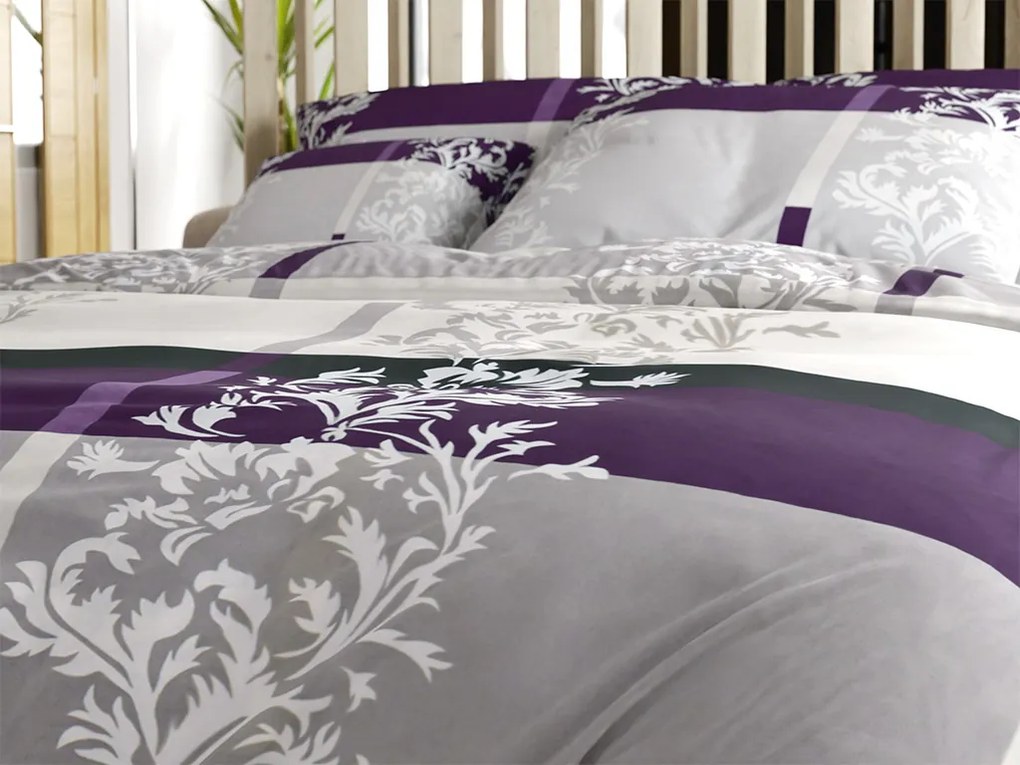 Lenjerie de pat din bumbac DELUXE violet Dimensiune lenjerie de pat: 2 buc 70 x 90 cm | 200 x 220 cm
