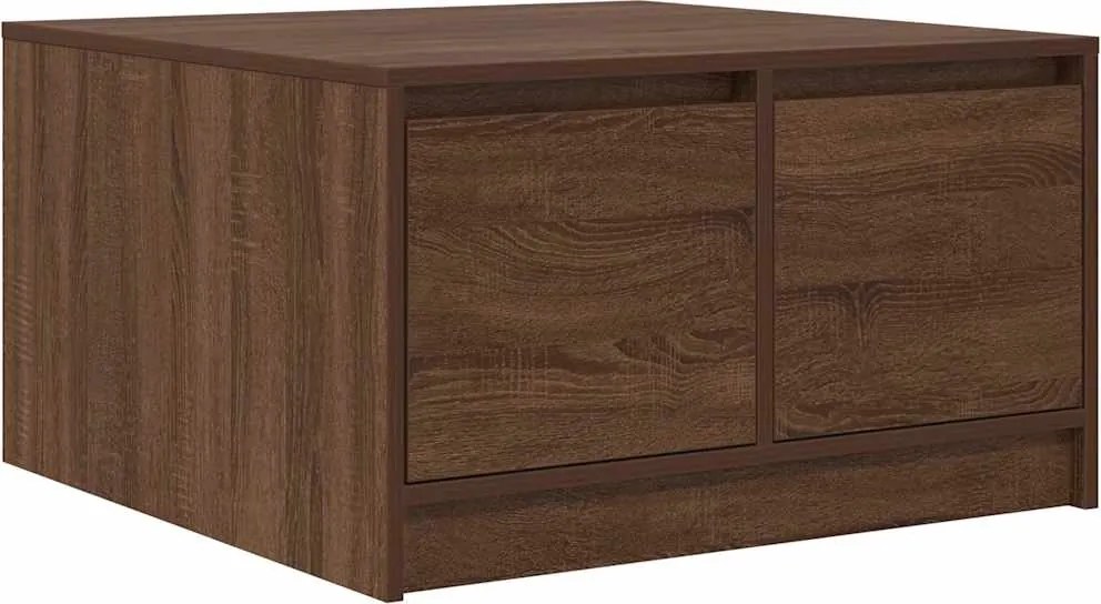 vidaXL Masuta de cafea cu sertare Stejar maro 70,5x70x40 cm