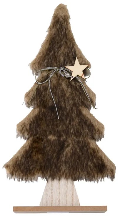 Brad decorativ cu blana LUSH 28 cm - diverse culori Barva: Maro