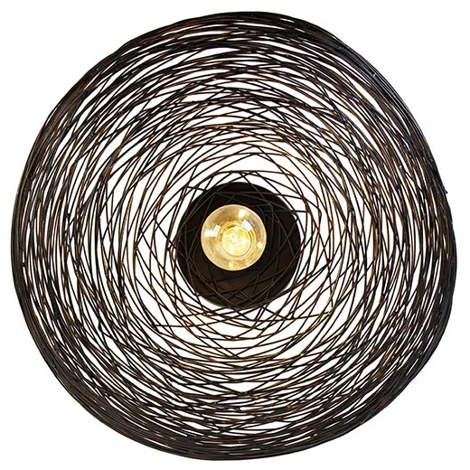 Plafoniera de design neagra ovala - Sarella