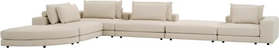 Canapea modulara design LUX Lounge Club, Nuoro beige
