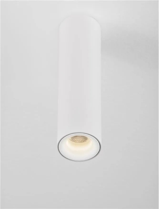 Spot aplicat LED design tehnic LUISA alb, H-15cm