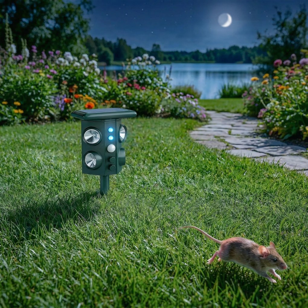 Outsunny Dispozitiv de Alungare a Animalelor, Repelent Ultrasonic | Aosom Romania