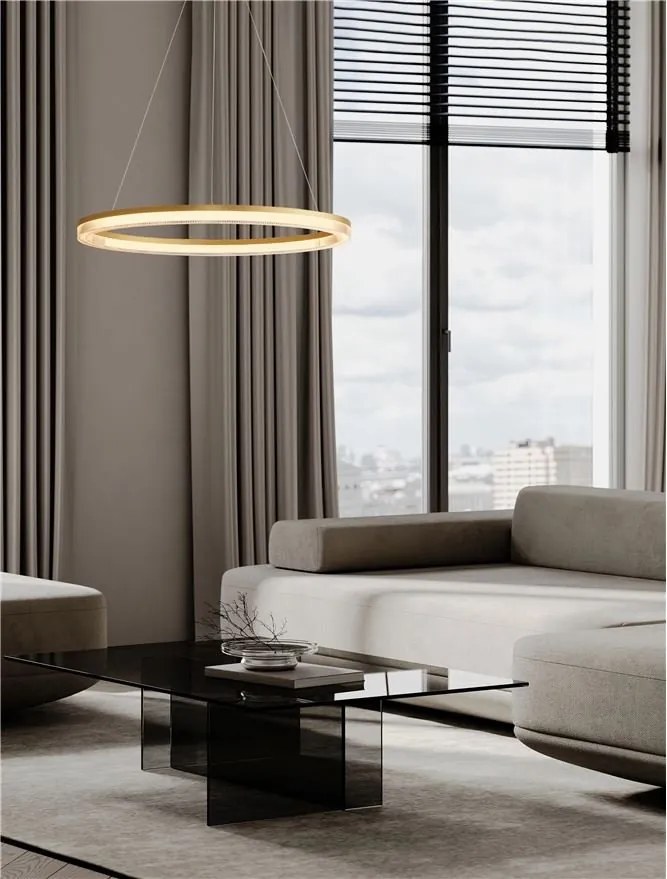 Lustra suspendata LED CCT design circular Luana 80cm NVL-9130639