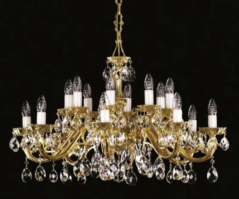 Candelabru cristal Bohemia 16 brate, diam.81cm VIKTORIE XVI. CE