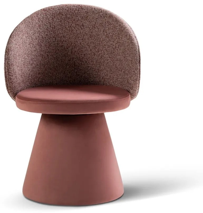 Fotoliu roz cu tapițerie din catifea Inez – Micadoni