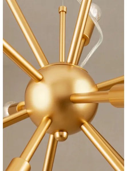 Redo 01-2935 - Lustru STELLAR suspendat pe cablu, 18xE14/25W/230V, auriu