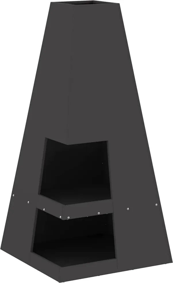 vidaXL Cuptor de foc Negru 50 x 50 x 100 cm Oțel