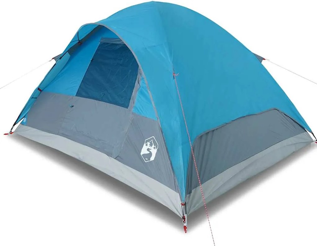 vidaXL Cort de familie cupolă, 6 persoane, albastru, impermeabil