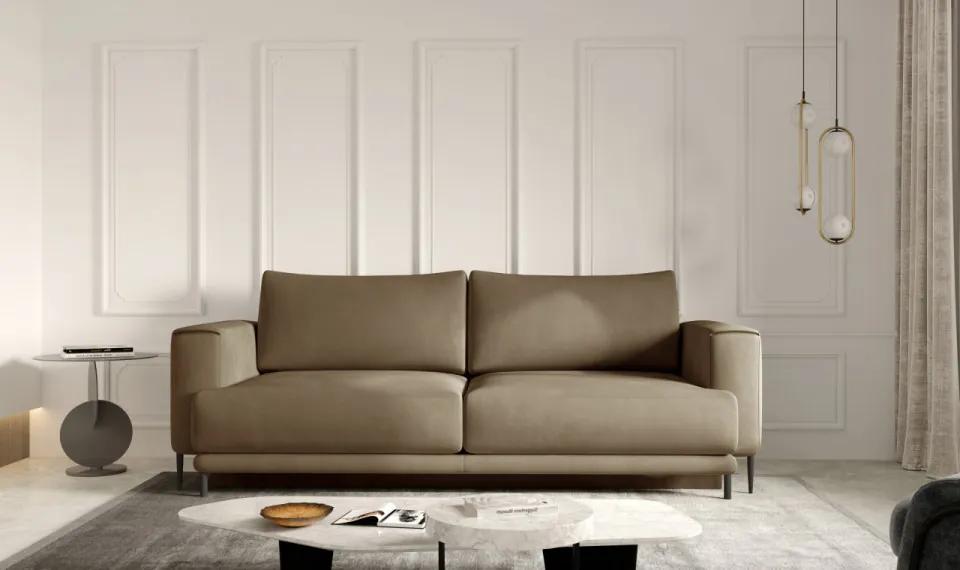 Canapea tapitata, extensibila, cu spatiu pentru depozitare, 260x90x95 cm, Dalia 01, Eltap (Culoare: Bej / Nube 20)