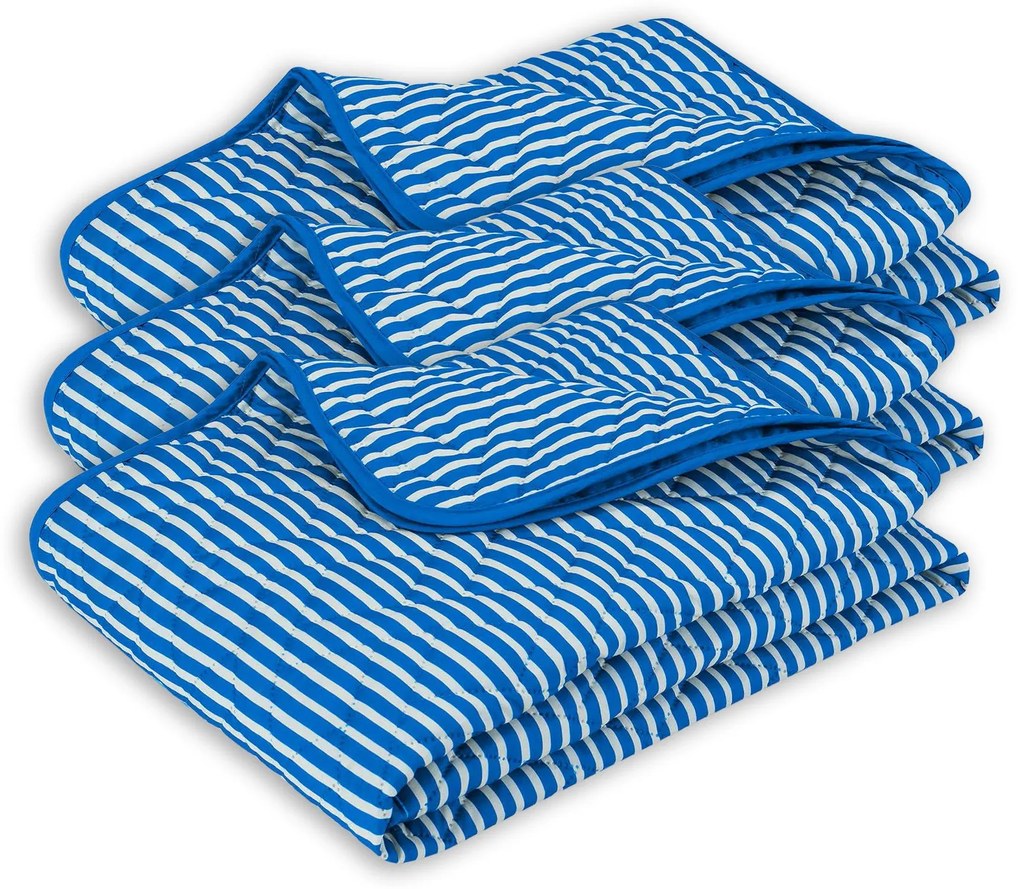 3xPătură 2în1 Essentials Dormeo Albastru/Alb 140x200