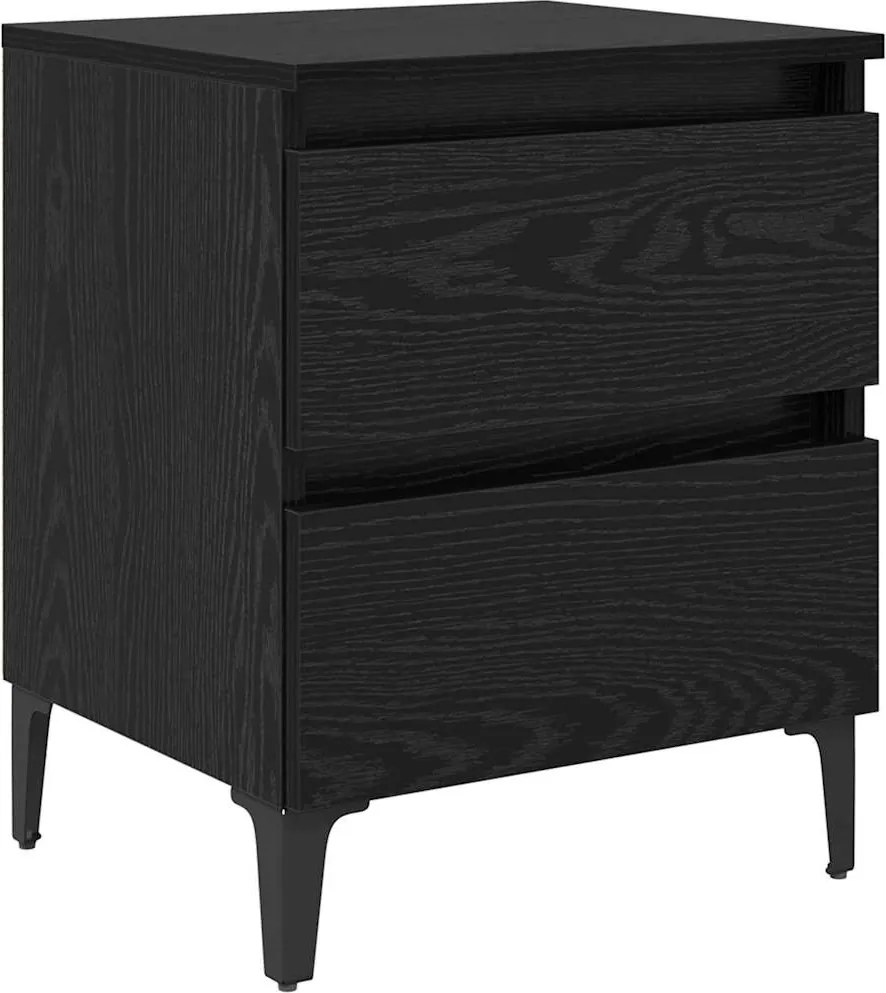 vidaXL Dulap de noapte Stejar negru 40 x 35 x 50 cm Lemn compozit