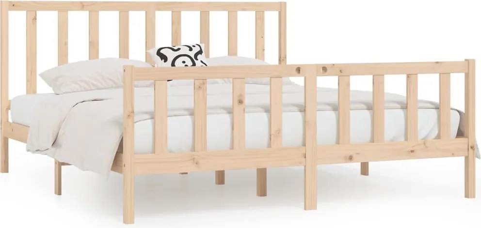 vidaXL Cadru de pat, 200x200 cm, lemn masiv