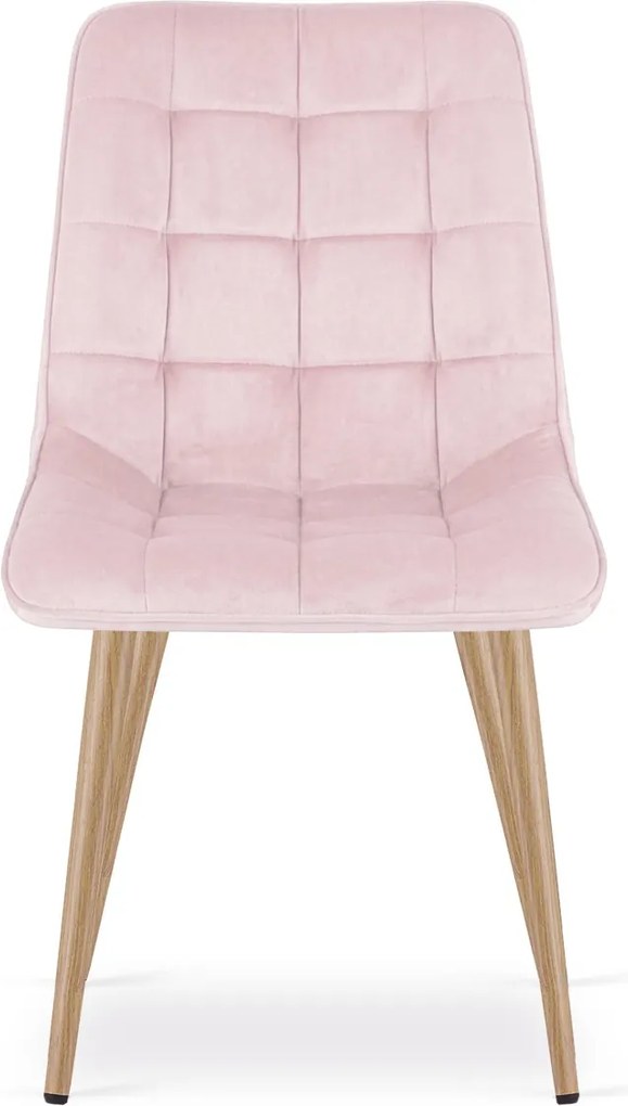 Scaun de masa SPLIT VELVET, roz deschis