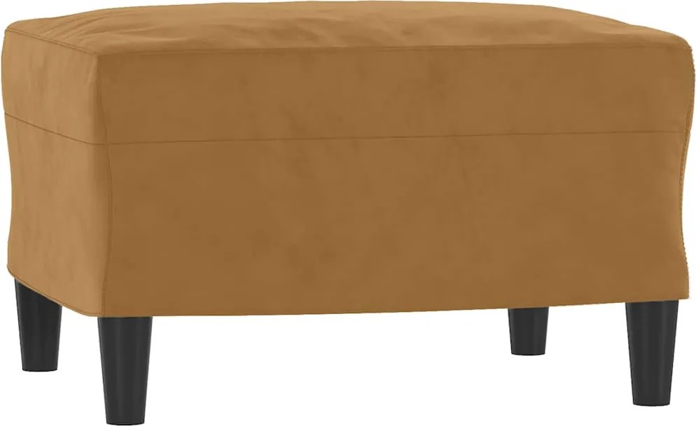 vidaXL Taburet, maro, 60x50x41 cm, catifea