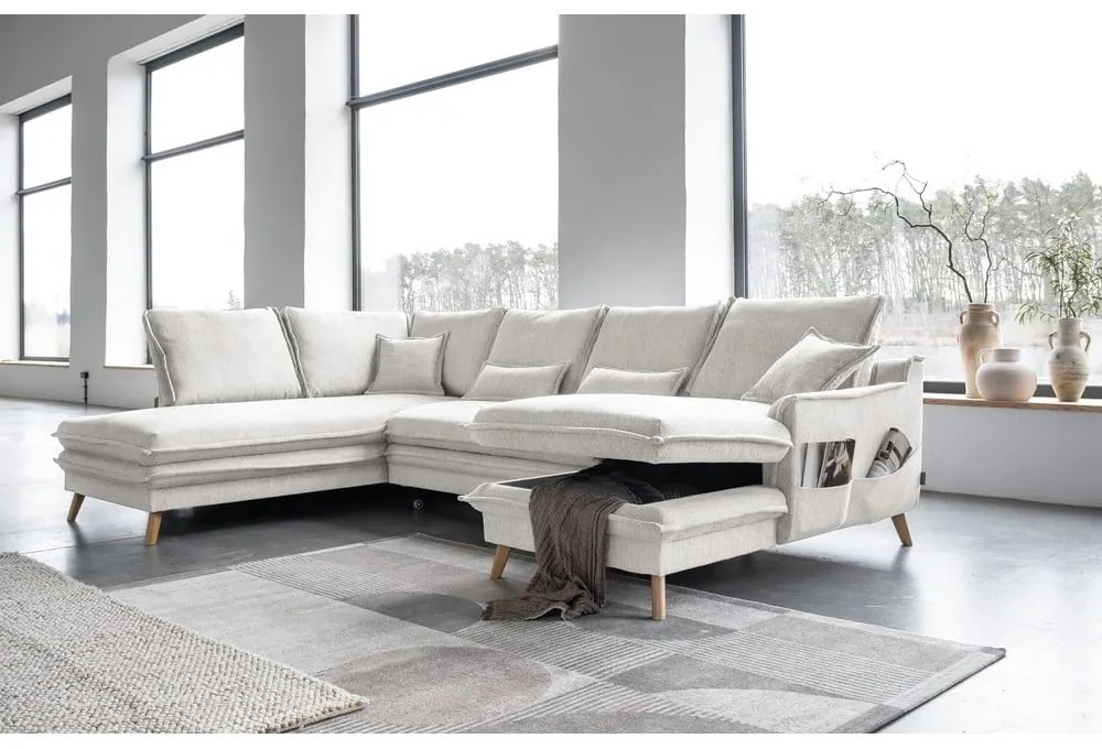 Colțar bej extensibil (cu colț pe partea stângă /în formă de "U") Charming Charlie – Miuform