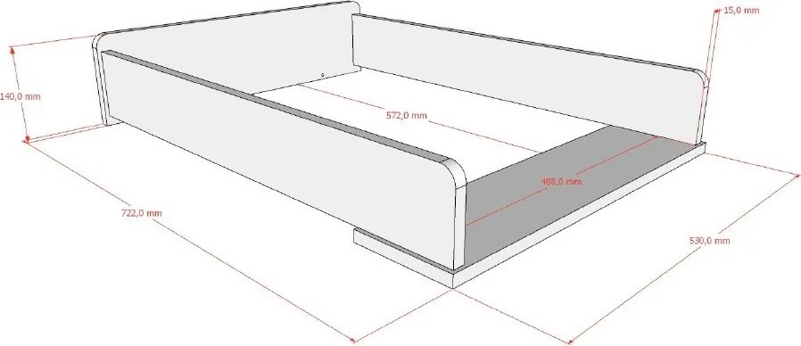 Masă de înfășat bej Sezane – Vipack