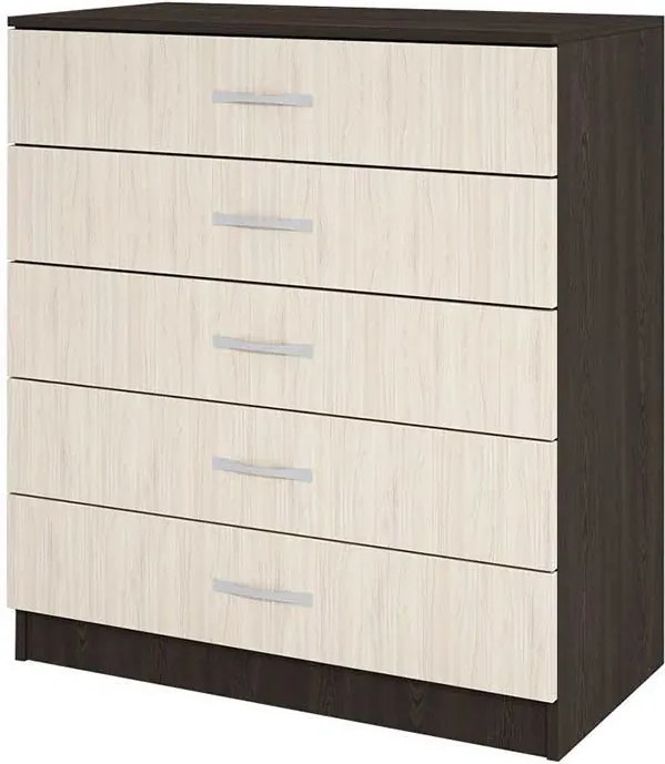 COMODA 5 SERTARE, 80X43.5X92 CM, CULOARE WENGE/ASTRA, PAL