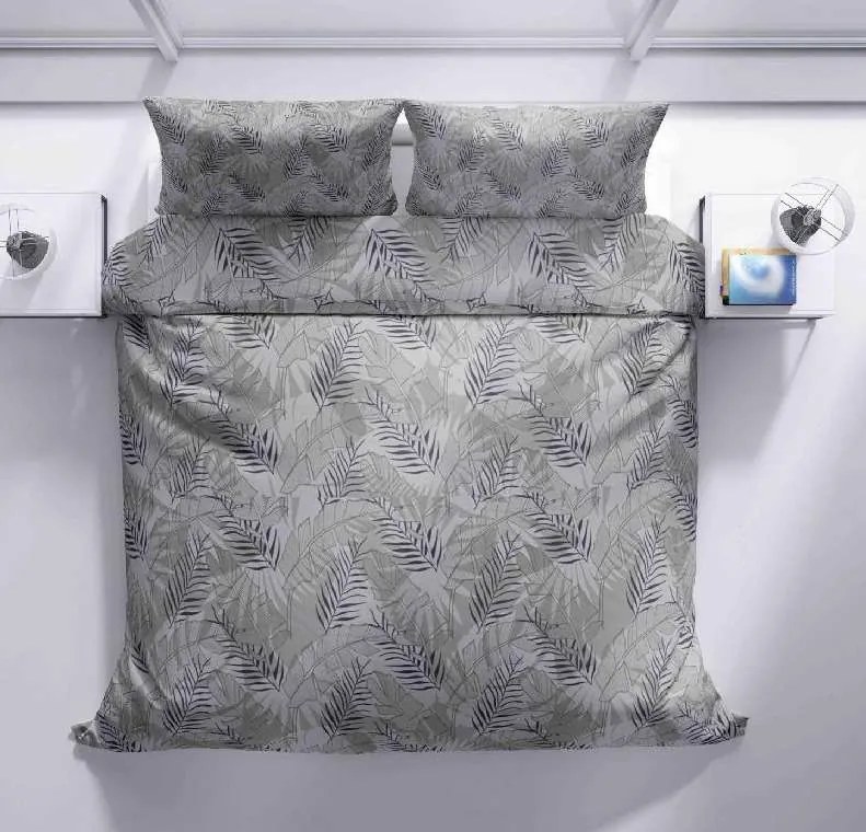 Lenjerie de pat din bumbac FLOERIUM gri Dimensiune lenjerie de pat: 70 x 90 cm | 140 x 200 cm