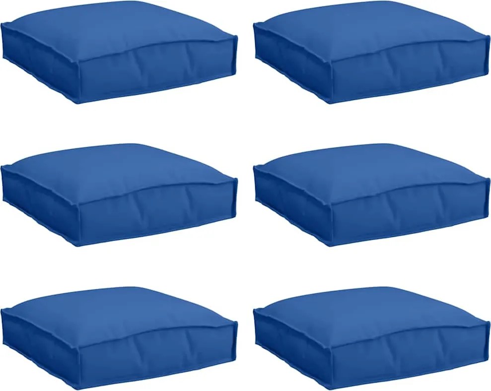 vidaXL Pernă 6 pcs Albastru regal 40 x 40 x 8 cm Material Oxford