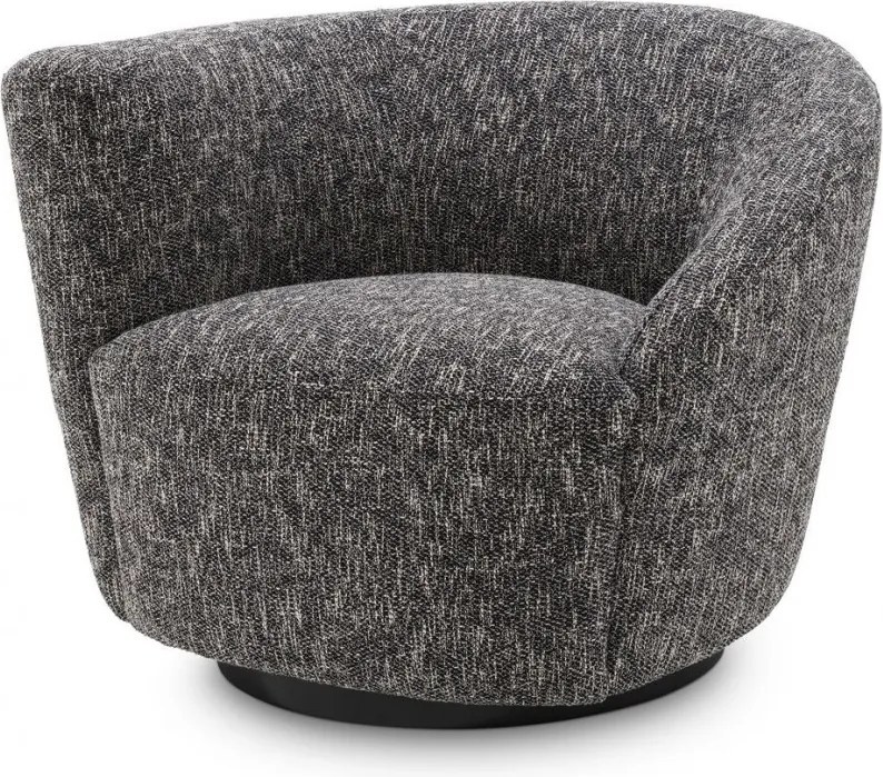 Fotoliu pivotant design elegant LUX Colin left, cambon negru 115434 HZ