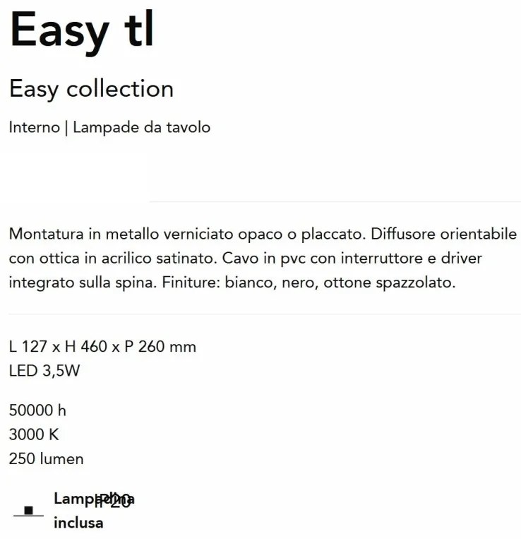 Veioza/Lampa de masa stil minimalist LED Easy tl alama