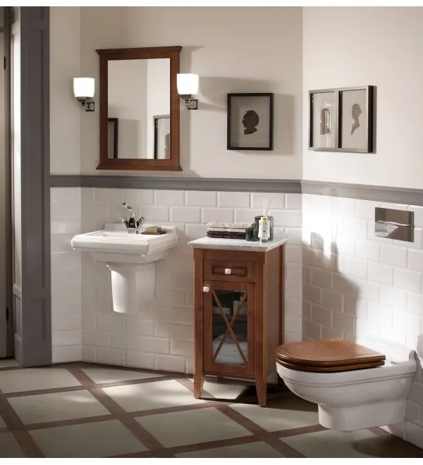Oglinda cu rama din lemn, Villeroy&Boch Hommage, 55.7x74x3.7cm, 85650000