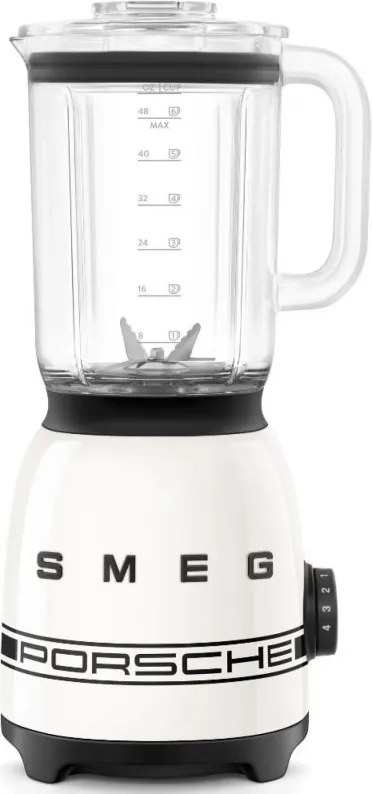 Blender Smeg Porsche BLF03PCWEU, 800 W, 1,5 l, 18 000 rpm, 4 programe, 4 viteze + Impuls, Otel inoxidabil, Alb