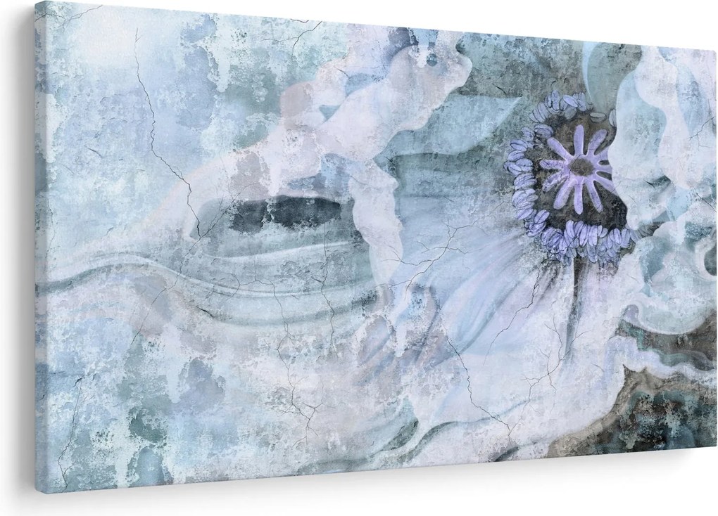 Tablou - Frescă florală pe un perete de cărămidă (90x60 cm)