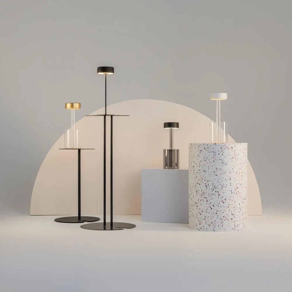 Lampa portabila cu baterii AI design auriu