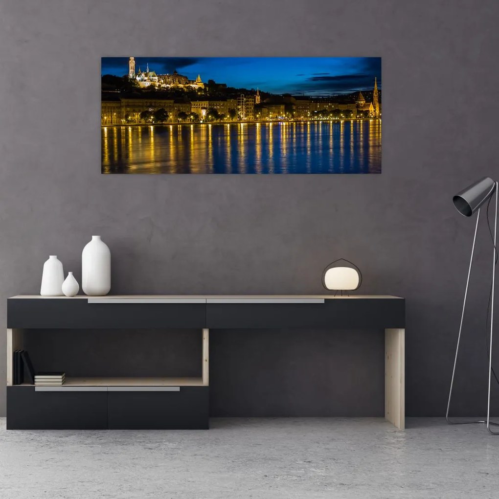 Tablou orașului nocturn (120x50 cm)