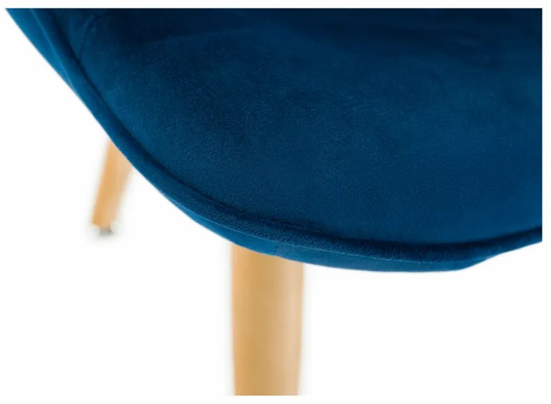 Fotoliu de design, catifea Velvet albastru, FODIL