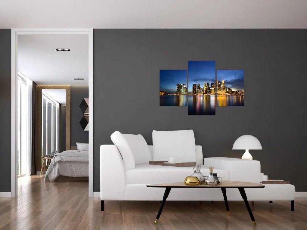 Tablou cu orașul nocturn (90x60 cm)