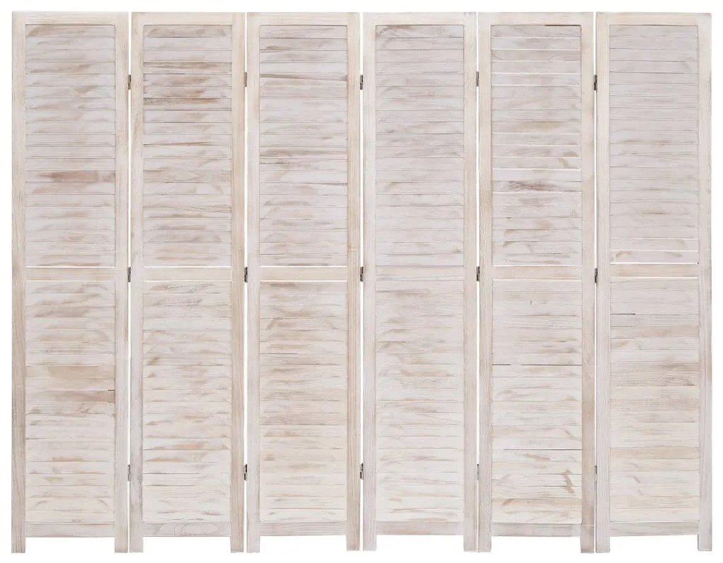 284210 vidaXL Paravan de cameră cu 6 panouri, 210 x 165 cm, lemn