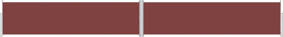 vidaXL Copertină laterală retractabilă, maro, 160x1200 cm