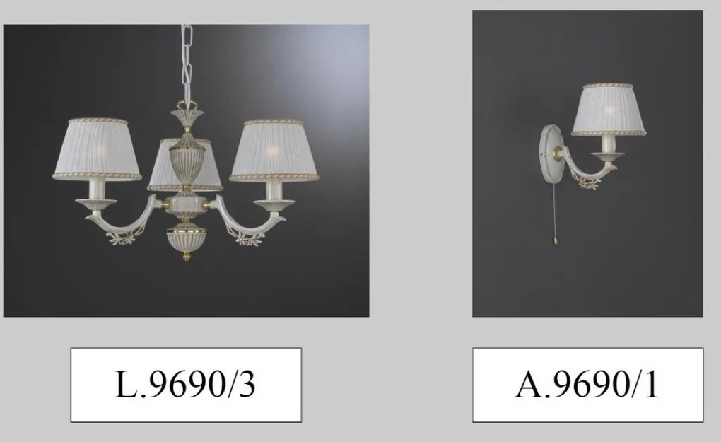 Veioza, Lampa de masa clasica design italian din alama 9690