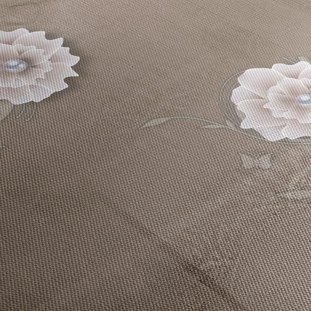 Tablou - Draperie cu flori (120x50 cm)