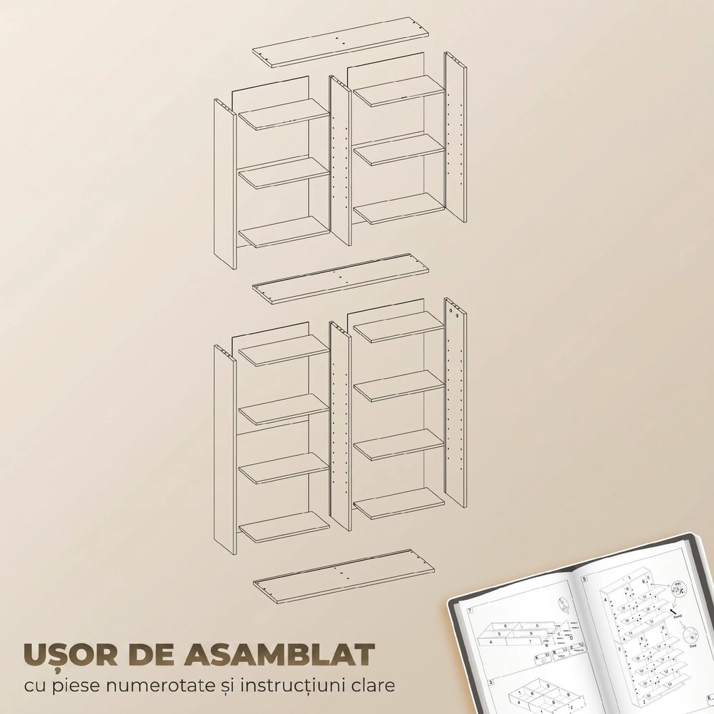 HOMCOM Raft pentru CD-uri cu 14 Rafturi Reglabile pentru 640 CD-uri/360 DVD-uri Negru | Aosom Romania