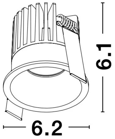Spot LED incastrabil tavan fals / plafon IP42 PETIT alb