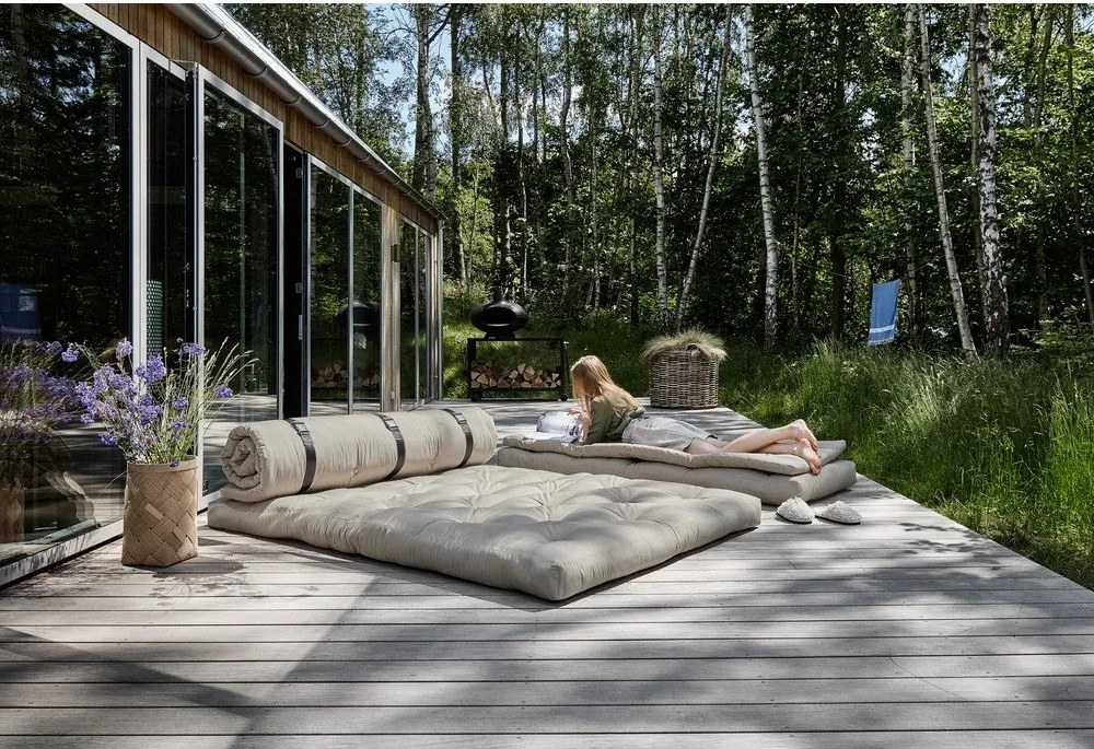 Canapea extensibilă adecvată pentru exterior Karup Design Design OUT™ Buckle Up Dark Grey, gri închis