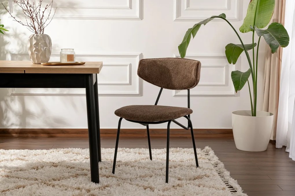 Set de scaune de sufragerie Nancy Brown și Black,2 buc.