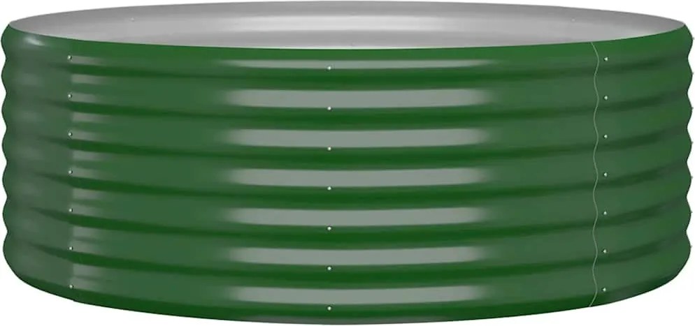 vidaXL Strat înălțat grădină, 100x100x36 cm oțel galvanizat