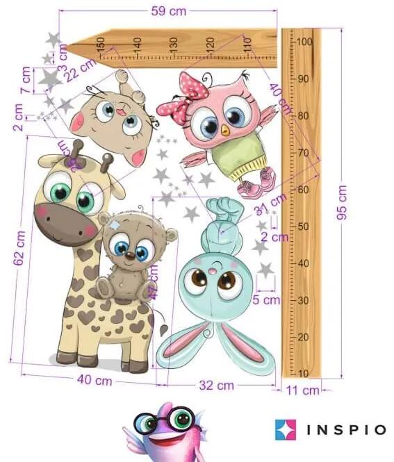 INSPIO Metru pentru copii 150 cm cu animale CUTE 2