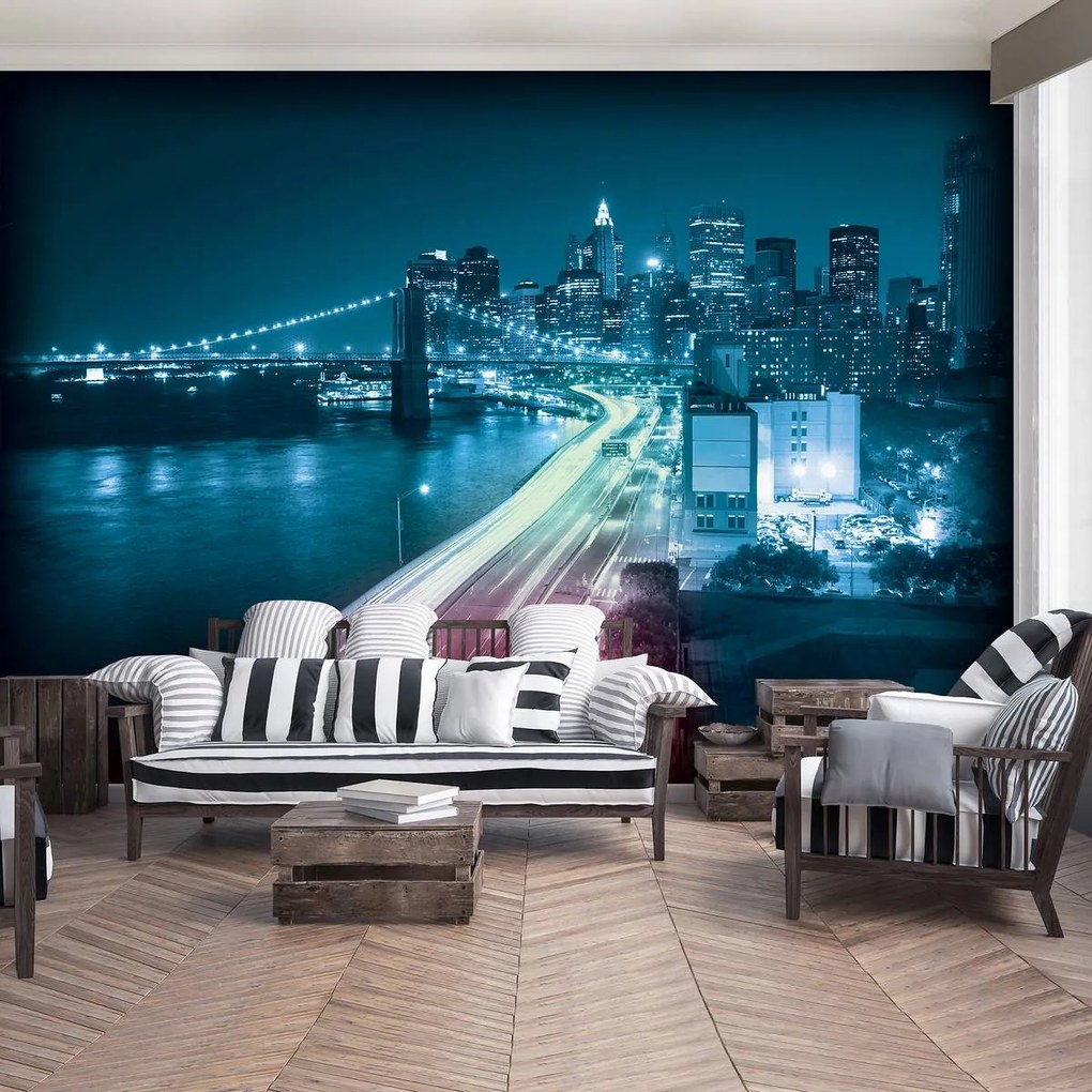 Fototapet - New York Brooklyn Bridge City (254x184 cm)