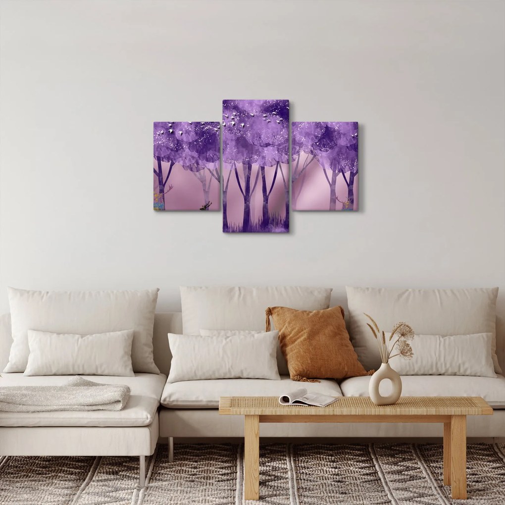 Tablou - Cerbi în pădurea magică (90x60 cm)